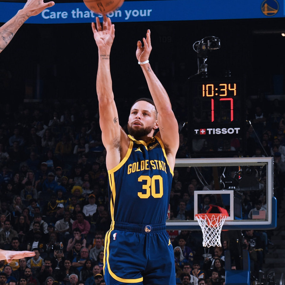 湖人终结3连胜!老詹缺席浓眉尽力,库里6三分轰32分