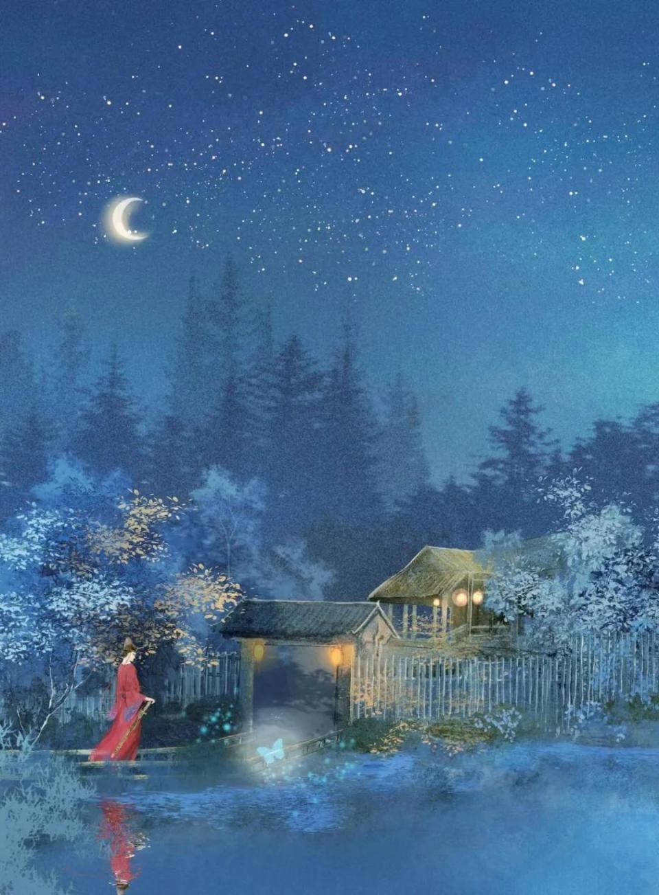 18.灯火钱塘三五夜,明月如霜,照见人如画.