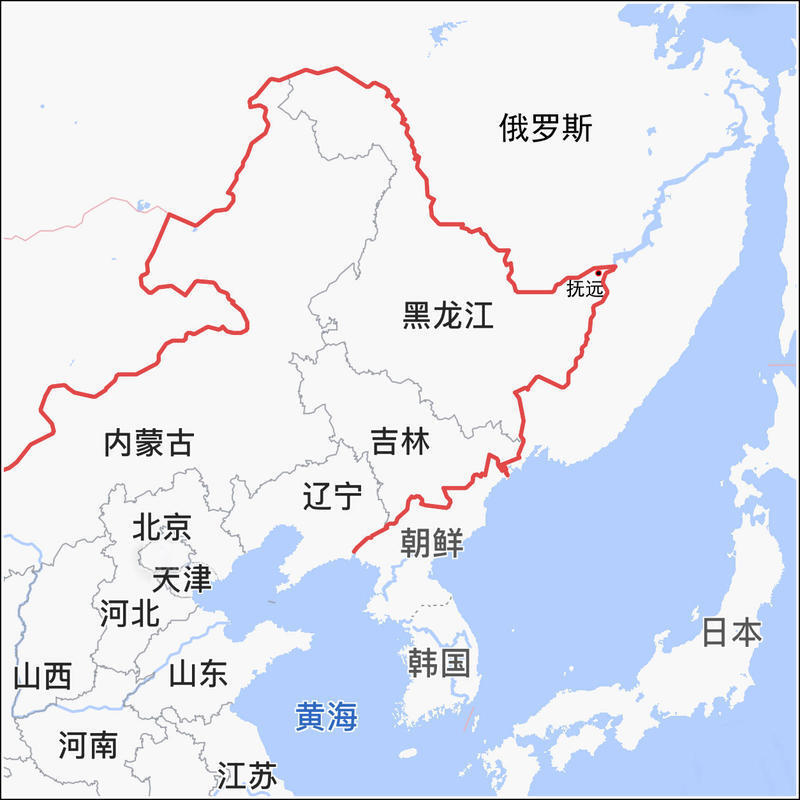 东北亚高清地图图片