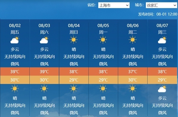 上海明天天气预报图片