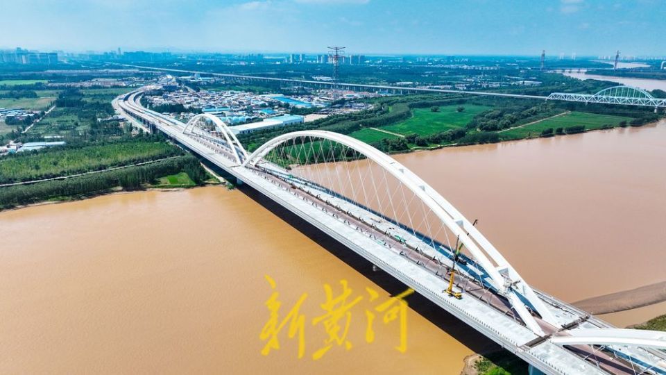 济南齐鲁黄河大桥建设提速,南北两端道路即将连通