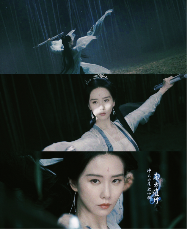 刘诗诗东方淮竹闪现月红篇,眼神清冷有戏破碎感超绝