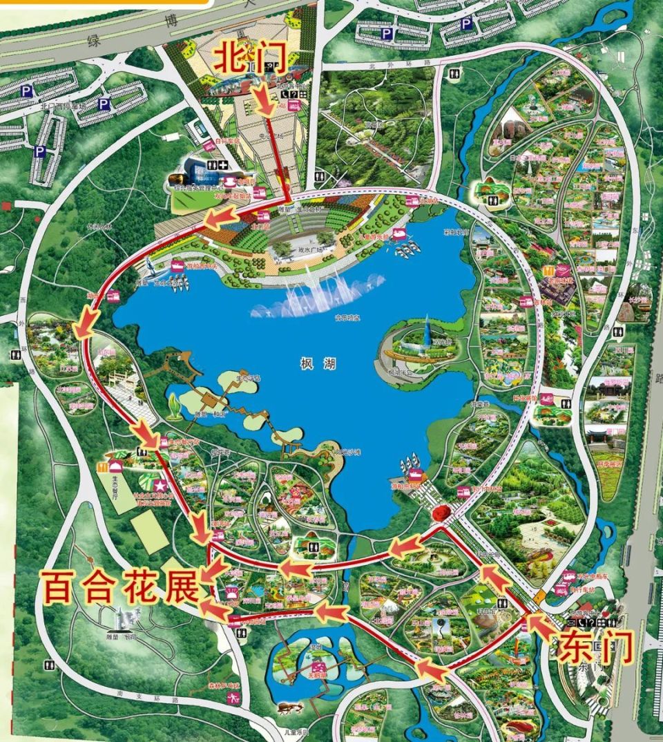 春节假期游人如潮,郑州绿博园喜迎开年红!