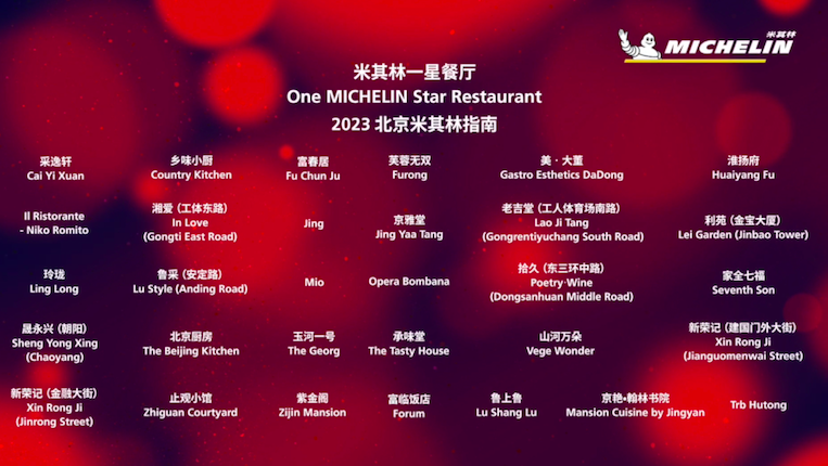 31家餐厅摘得2023北京"米其林"一星,4家新入榜_腾讯新闻