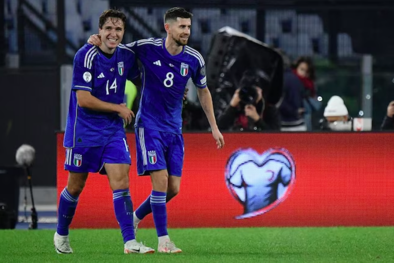 欧预赛:小基耶萨双响 意大利5-2七年来首胜北马其顿 末轮打平就出线