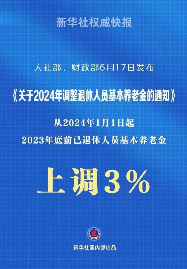 UC订阅号：ww46008小鱼儿玄机2站20连涨来了！2024年养老金上调3%，事退和企退差距又扩大了？