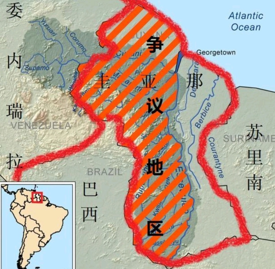 该地区领土面积比希腊还大,约为159,500平方公里,占圭亚那国土面积的
