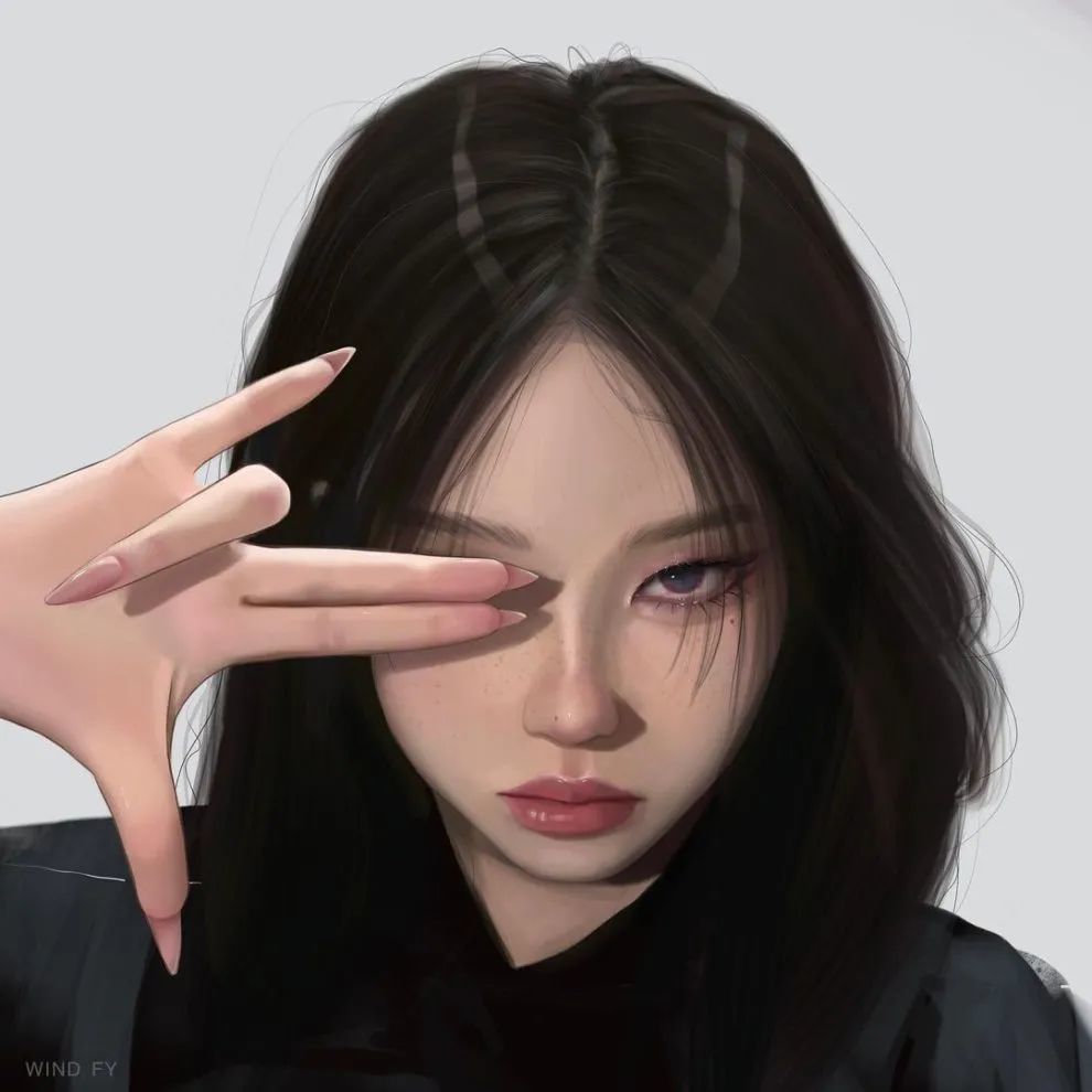 头像级插画这些又酷又美的女孩让人一眼沦陷