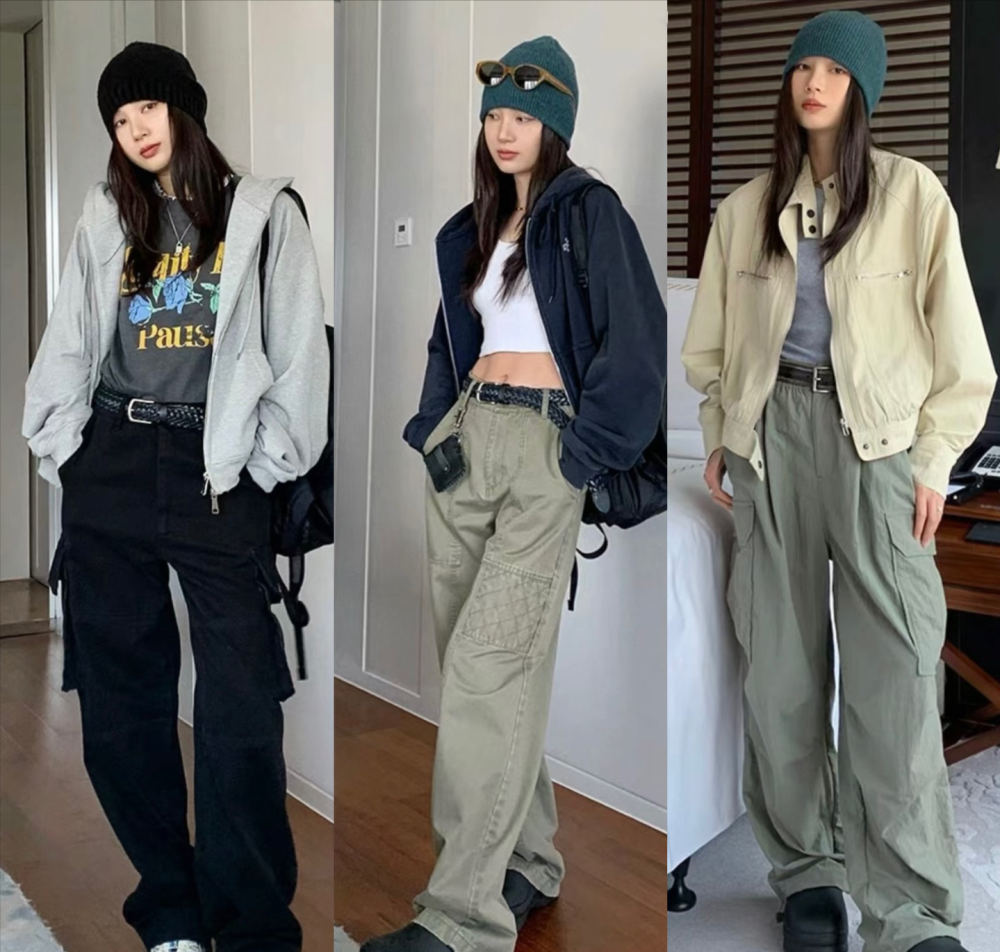 博主们爱惨的工装裤甜酷好搭配上身太洋气了