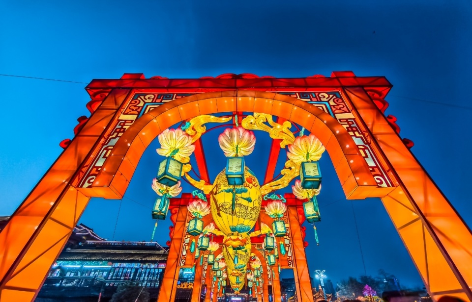 南京夫子庙秦淮灯会_腾讯新闻