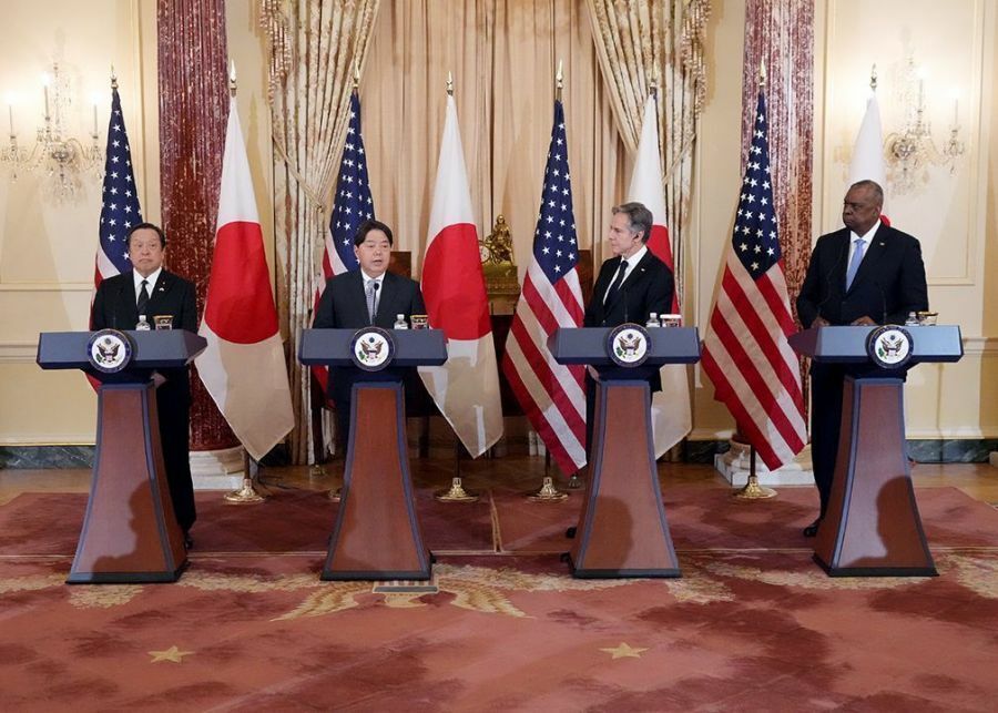 日美22会谈确认合作运用反击能力敌基地攻击能力抑制中朝