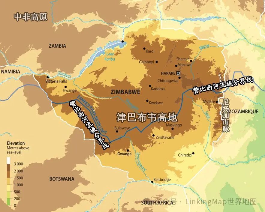 中南部非洲:赞比西河串起的高原群,班图人最集中的地区