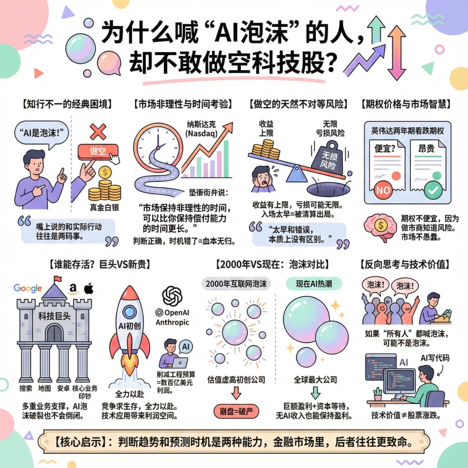 为什么喊“AI泡沫”的人，却不敢做空科技股？-腾讯新闻