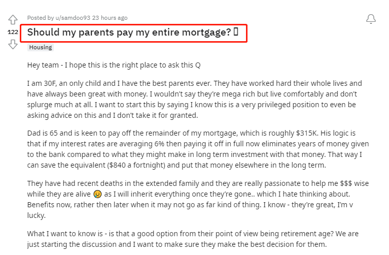 新西兰独生女：父母要给我$30万还房贷，应该接受吗？(图2)