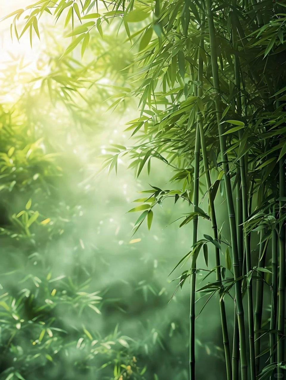 苍苍竹林寺,杳杳钟声晚.36句竹林美景诗句:所到之处明净透彻