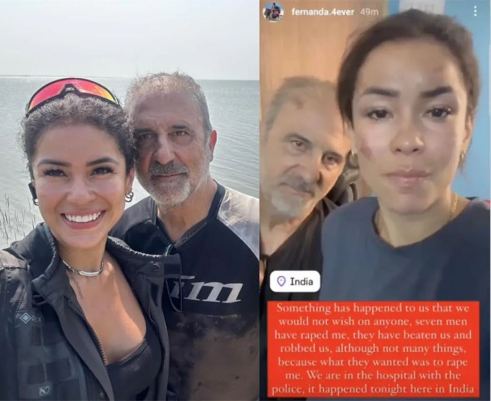 原来,当地时间周五(3月1日)晚上,35岁的西班牙女演员南达在印度贾坎