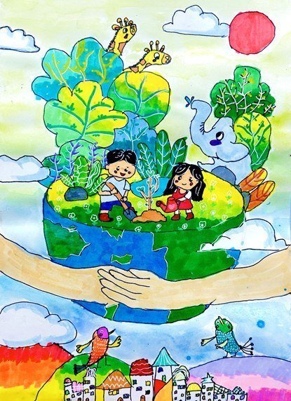 "我与地球有个约会"绘画征集活动结果公布