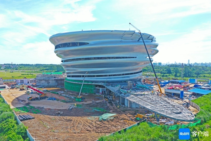 瞰海南丨海南科技馆力争月底实现建筑工程完工_腾讯新闻