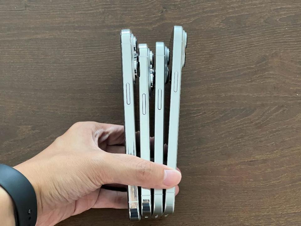 苹果iPhone15系列机模曝光：Pro机型采用固态静音按键设计_腾讯新闻