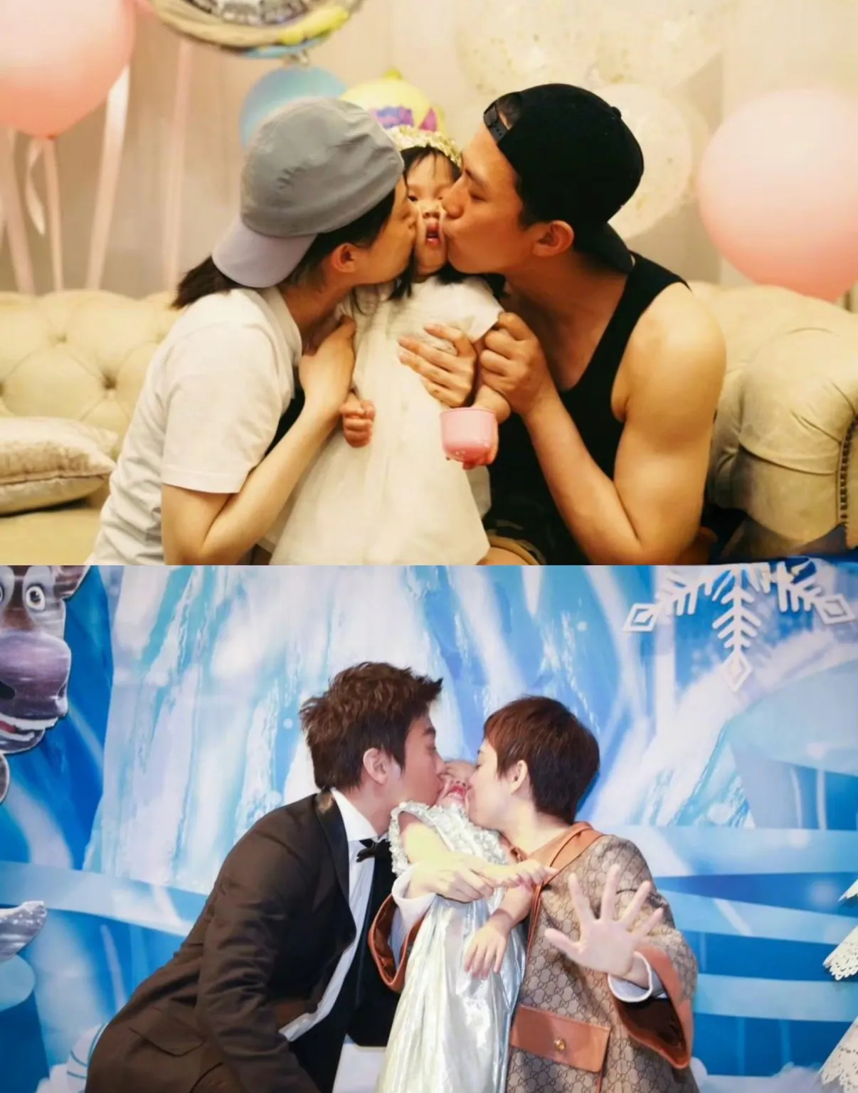 孫儷鄧超為兒子慶生，一家三口同框好有愛，等等被爸媽親到臉變形 - 