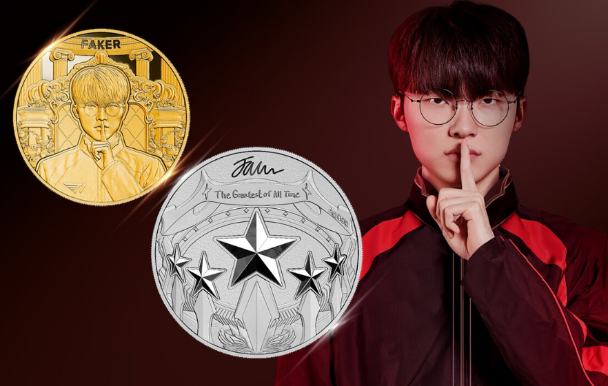 Faker 記念　純銀　銀貨　メダル　限定 韩国将发行Faker金银纪念币，致敬电竞传奇-腾讯新闻
