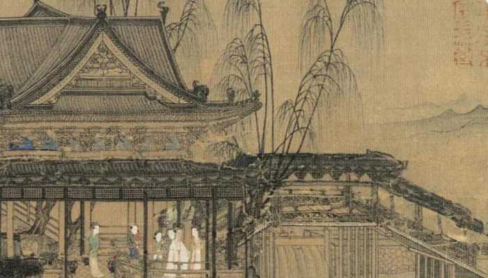 李嵩《水殿招凉图》局部宋朝是界画的巅峰时刻,这一