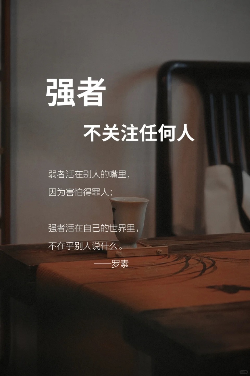 强者,只专注于自己