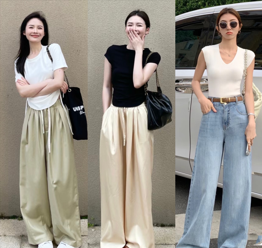 夏天穿阔腿裤,和这3件上衣更搭,显高显瘦还洋气!