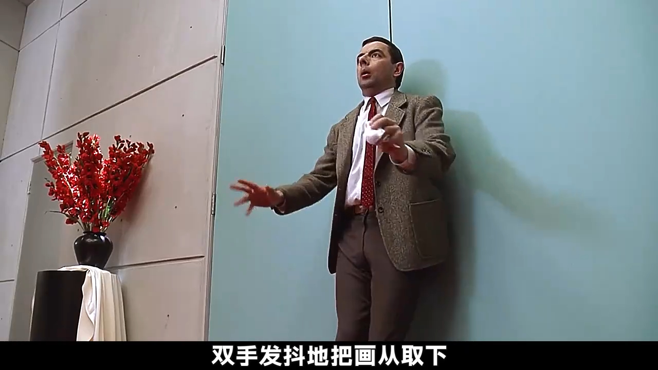 价值过亿名画被喷嚏击中，男人脸色惨白，接下来的一幕震惊众人！《憨豆先生》_腾讯新闻