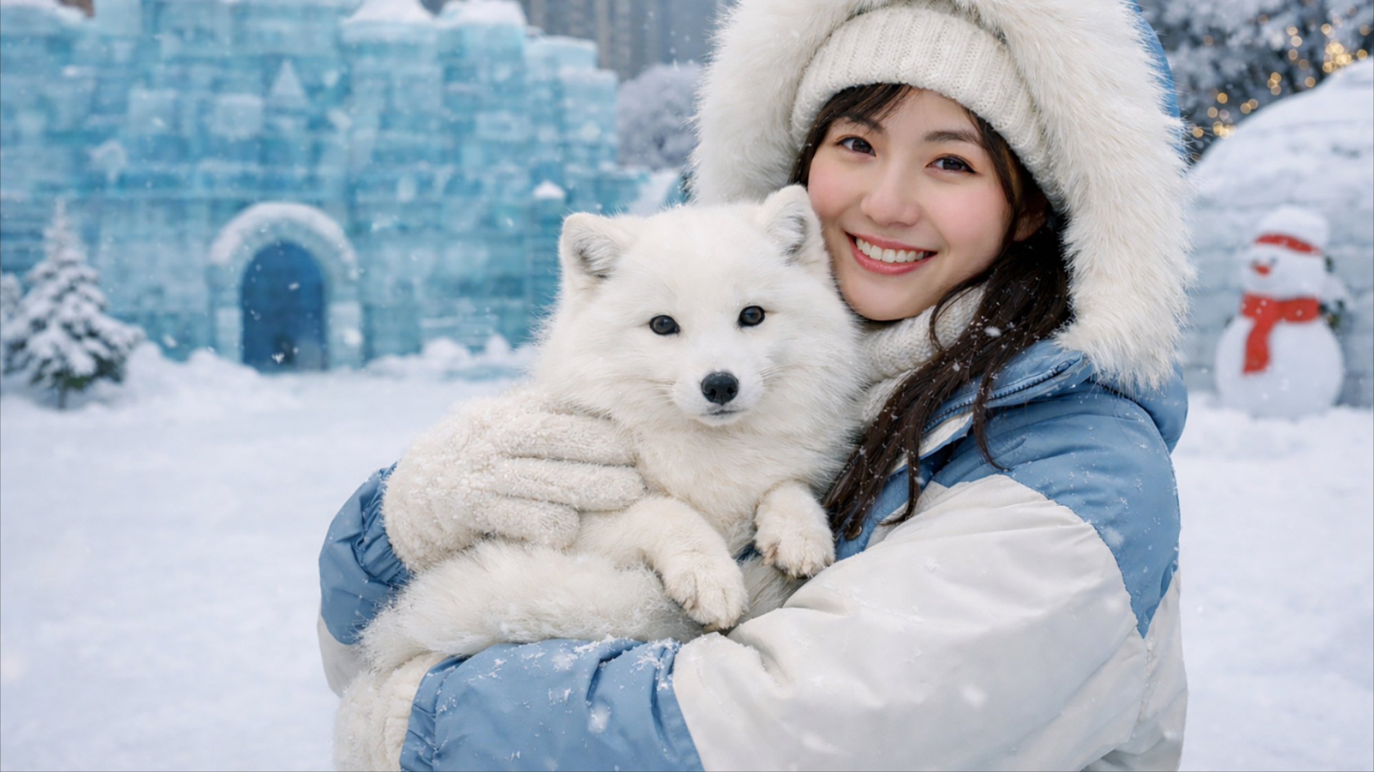 5只雪狐入职武汉雪场引热议，“哈基米”为何曾突然伤人？撸狐需谨慎_腾讯新闻