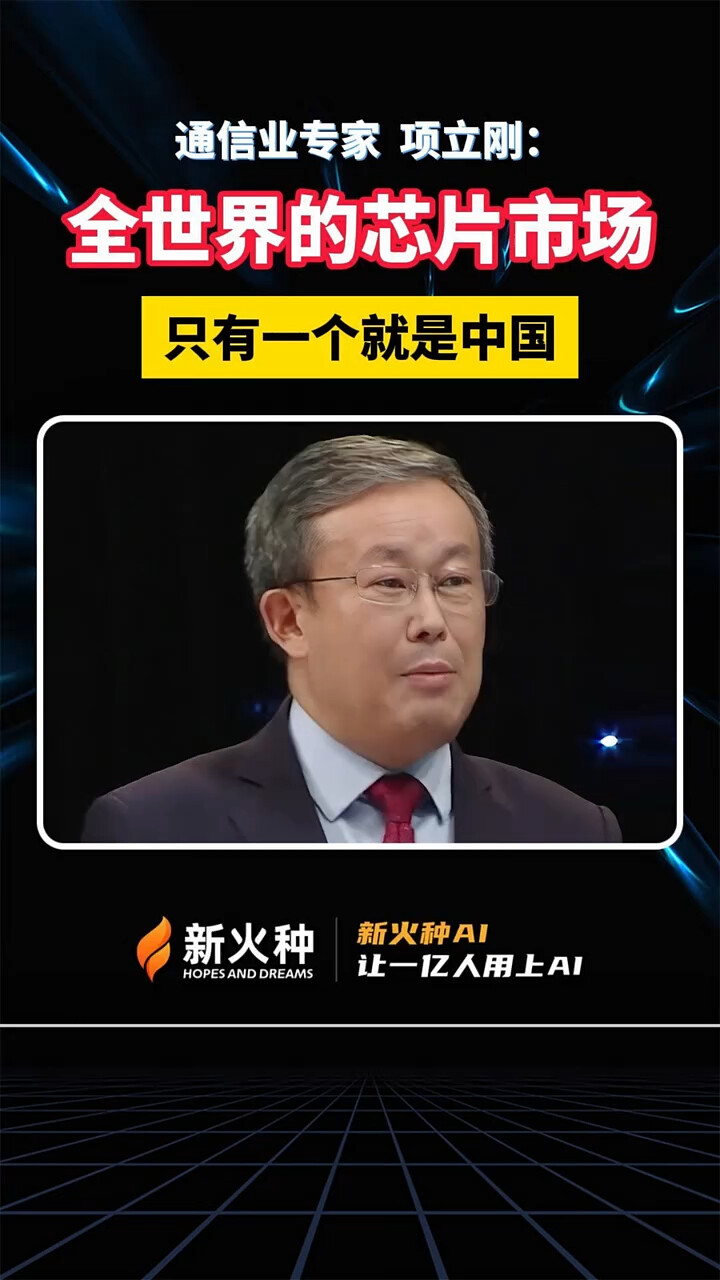 通信业专家项立刚：全世界的芯片市场，只有一个就是中国_腾讯新闻
