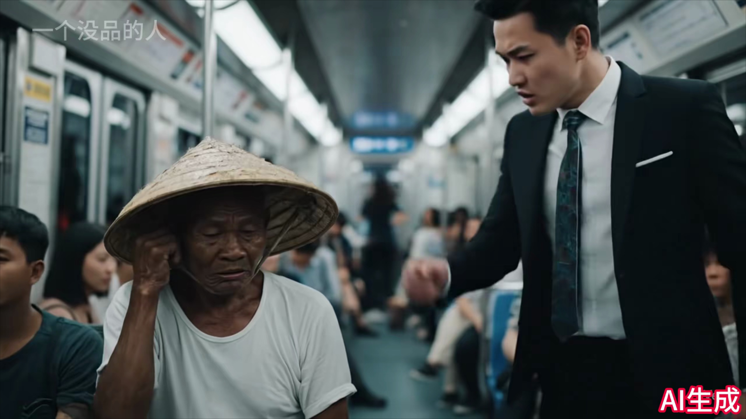 穿个西装坐个地铁就以为自己是人上人了？你家里人没教你尊重别人今天我北极熊来教你！腾讯新闻 