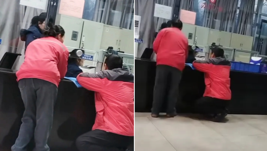 陕西一公司被指现“丁义珍式”办事窗口，工作人员：已放置座椅