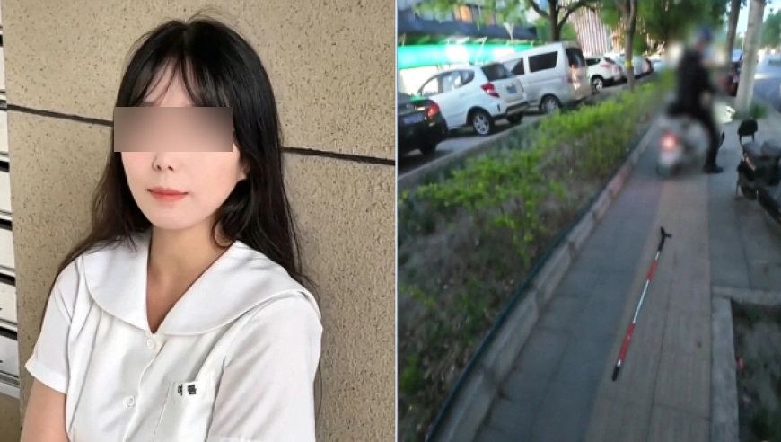 “盲人女孩盲道上被撞”系摆拍！北京警方：2人被采取刑事强制措施