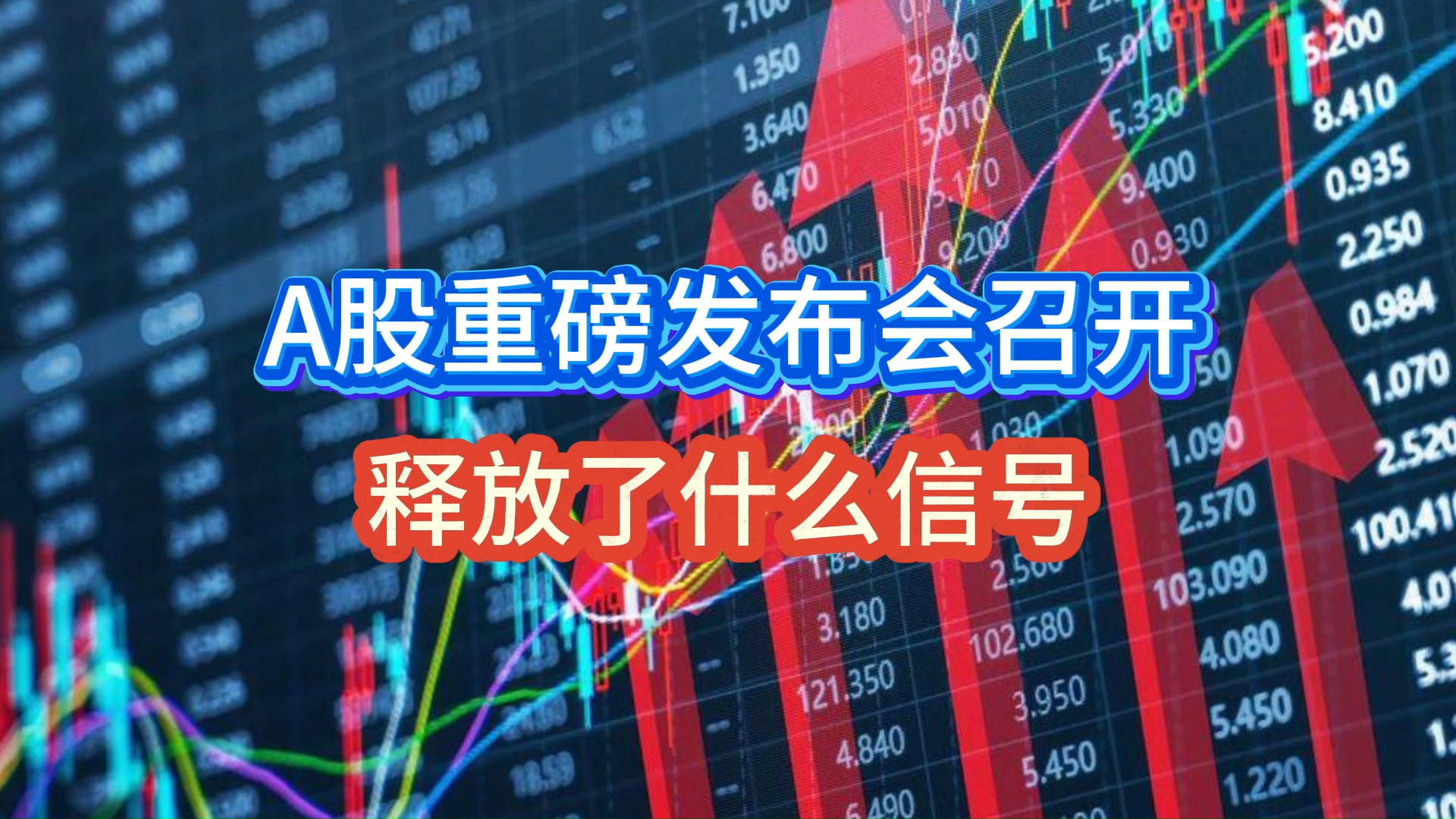 A股重磅发布会释放信号！明天怎么走？这些信号要关注_腾讯新闻