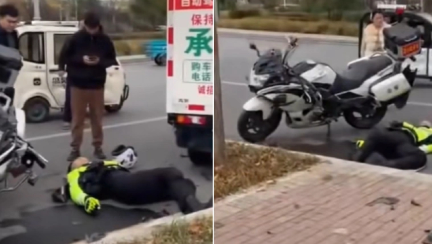 河南一快递无人车撞倒交警？无人车负责人：交警为躲避老人不慎撞到车