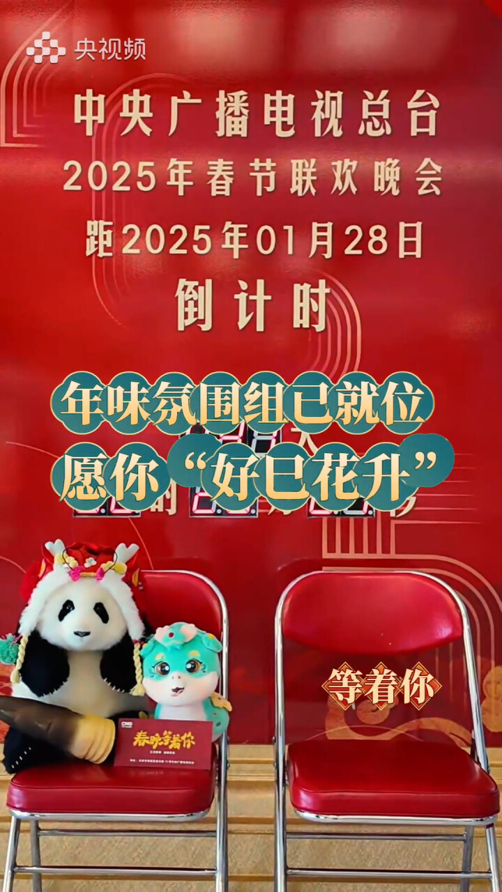 排排坐等你~春晚吉祥物巳升升与大熊猫花花组成“好巳花升”组合_腾讯新闻