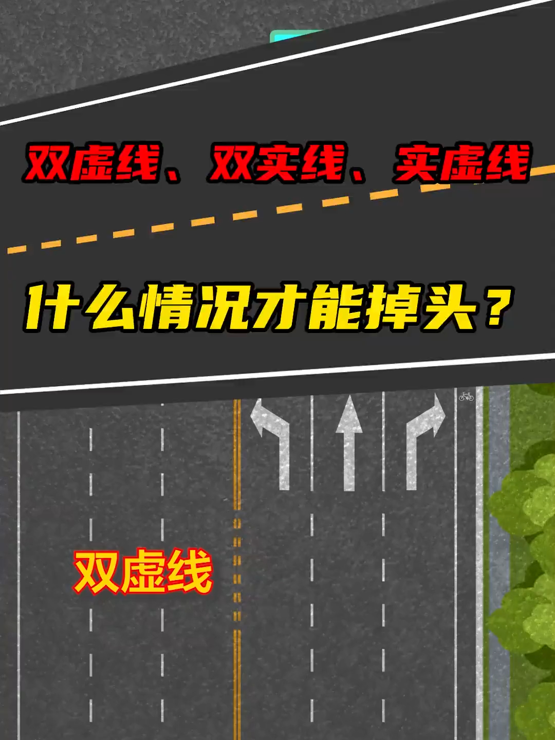 双实线、双虚线、虚实线，什么线才能掉头？_腾讯新闻