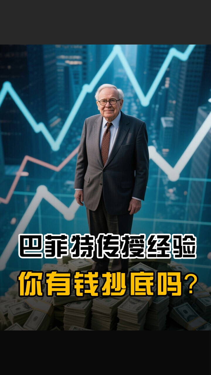股神巴菲特拿3400亿美元等抄底,你有多少钱等机会?