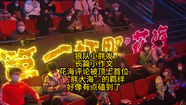 狼队小胖发布长篇小作文，花海的评论被顶上评论区首位，“胖大海”的羁绊有点好瞌_腾讯新闻