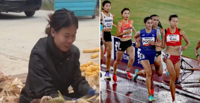 亚运会夺银的李春辉，国庆回家也得掰苞米，经纪人：她从小懂事，经常帮父母干农活缩略图