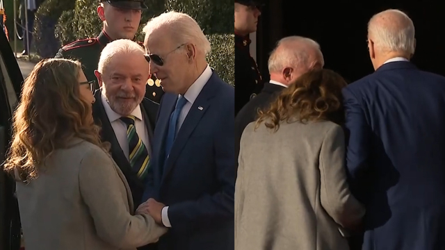 "热吻风波"未平!拜登牵着巴西"第一夫人"的手走进白宫引热议