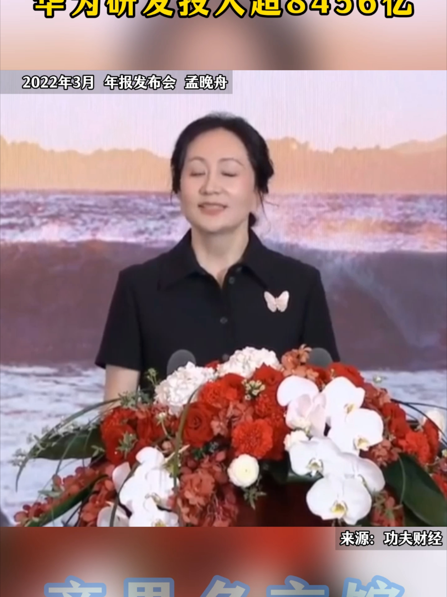 孟晚舟归国首讲：华为研发投入超8456亿！_腾讯新闻