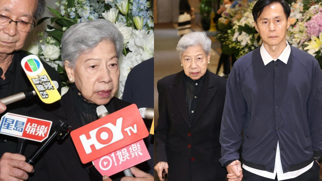 周骢设灵，90岁罗兰拄拐现身送别，哽咽落泪，坦言周骢走得太快_腾讯新闻