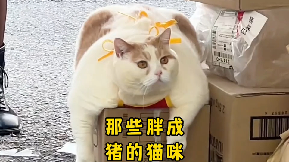 盘点那些胖成猪的小猫咪，猫：那里胖了，这么多年一直都是这个体型_腾讯新闻