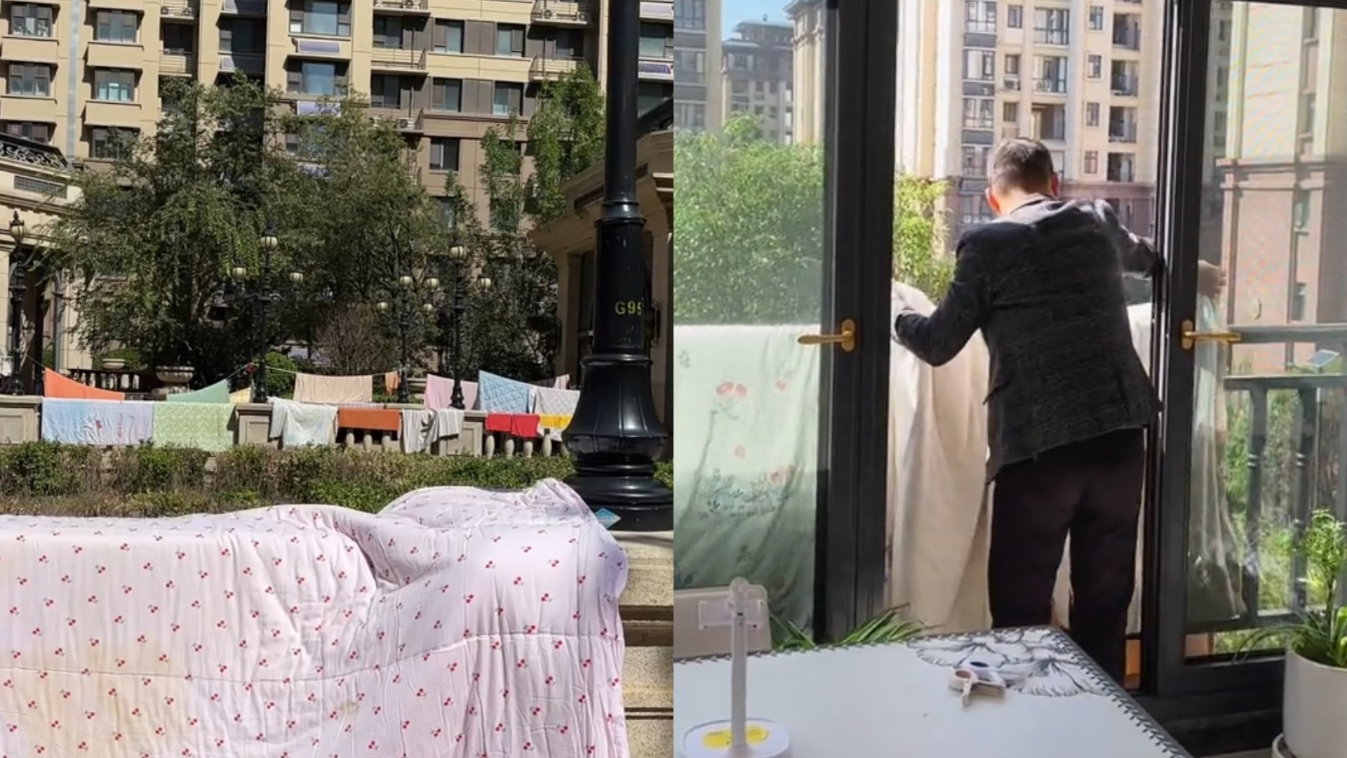 杭州一小区禁止业主阳台晒被子，物业：拉低小区档次，业主吐槽：管太宽！_腾讯新闻