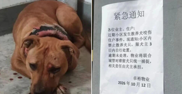 两环卫工被比特犬扑咬 警方已介入