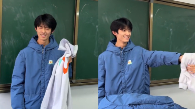 男生闻味识校服主人，答对率竟达百分之百，最后的表情耐人寻味_腾讯新闻