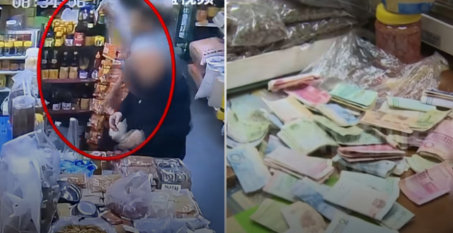 广东男子持续两三年朝商店扔钱，原因成谜还拒绝拿回，店家：多次劝阻_腾讯新闻
