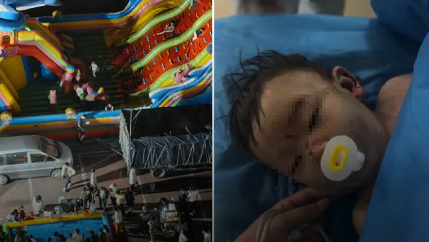 充气滑梯倾倒，内蒙古包头2岁男童“睁眼性昏迷”2个月，当地披露原因